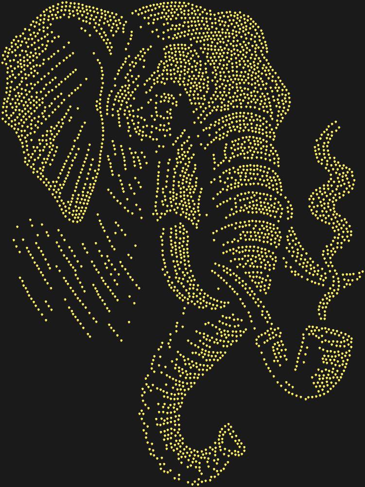 Трафарет Слон с трубкой — RHT_ELEPHANT2_SS16_GOLD