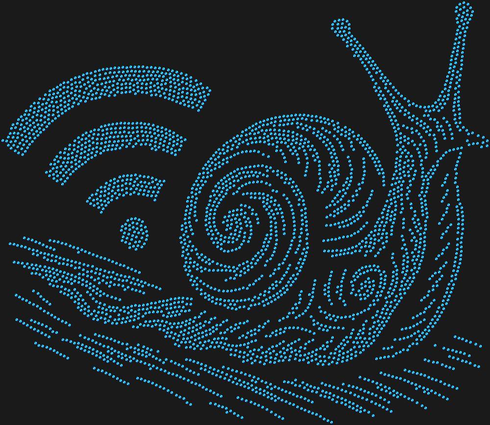 Трафарет Медленный интернет — RHT_SNAIL3_SS10_SAPPHIRE