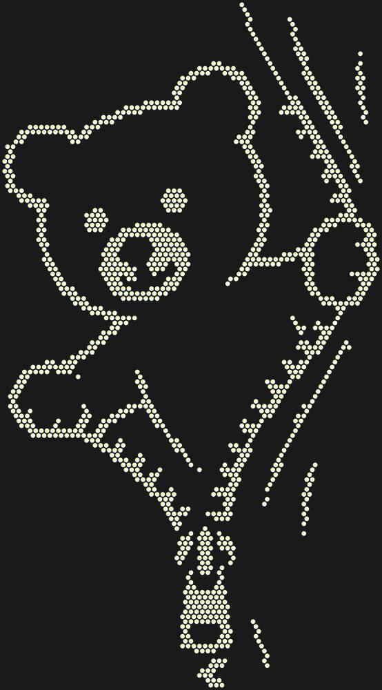 Трафарет The little bear unzips — RHT_BEARZIP1_SS20_CRYSTAL_AB