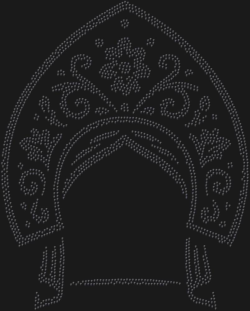 Трафарет Kokoshnik — RHT_KOKOSHNIK1_SS10_JET_BLACK