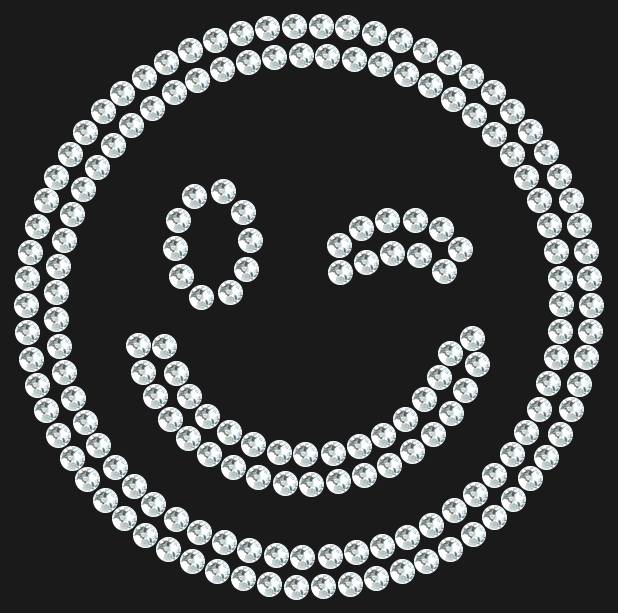 Трафарет Winking emoji — RHT_SMILE2_SS6_CRYSTAL_CLEAR