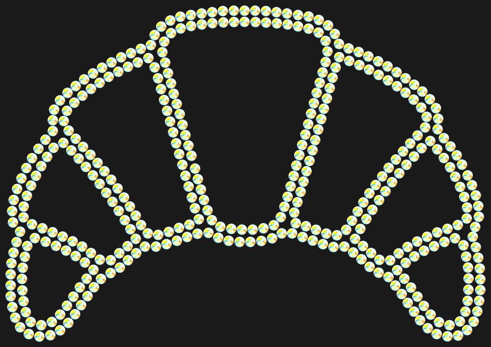 Трафарет Сroissant — RHT_CROISSANT1_SS20_CRYSTAL_AB