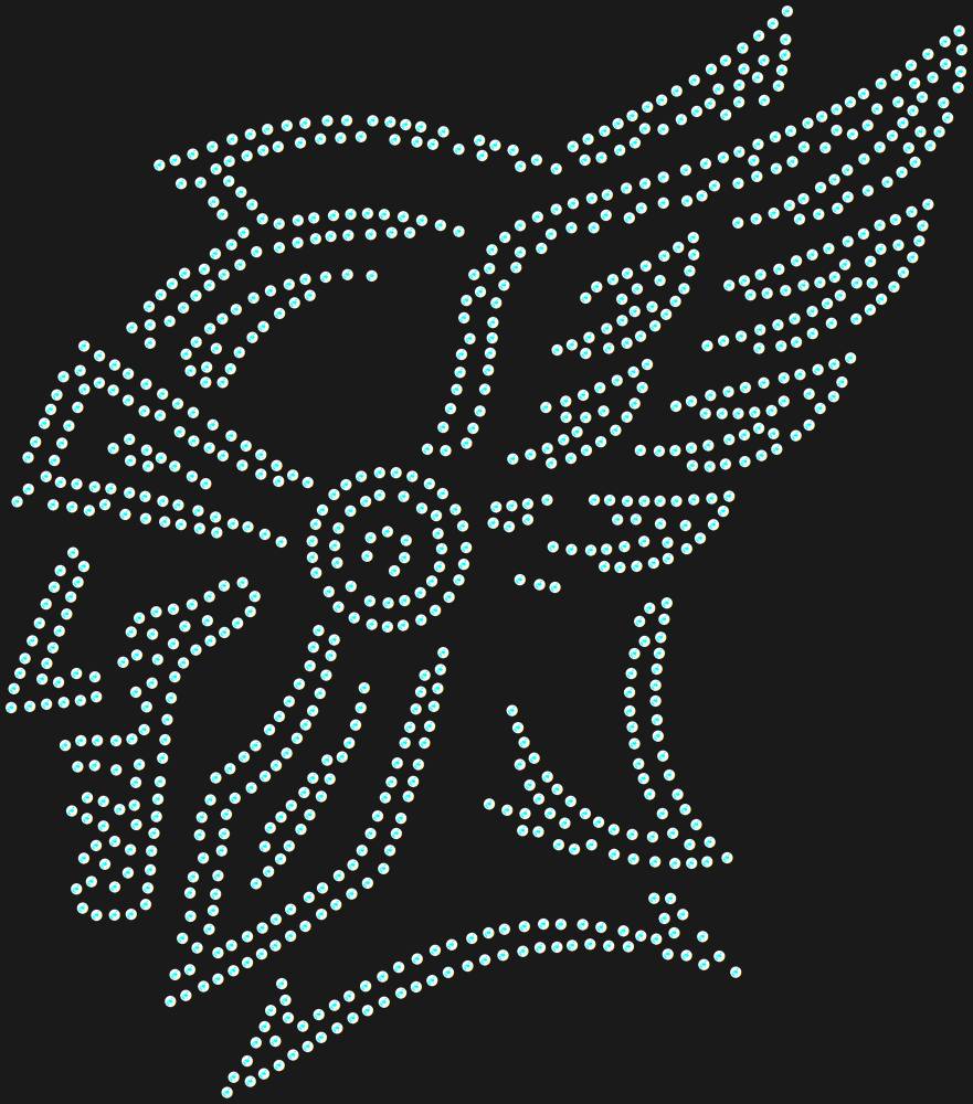 Трафарет Warrior in a winged helmet — RHT_HELMET1_SS16_CRYSTAL_AB_DMC