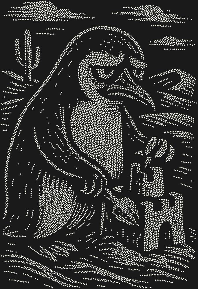 Трафарет Пингвин в пустыне — RHT_PENGUIN2_SS10_CRYSTAL_AB