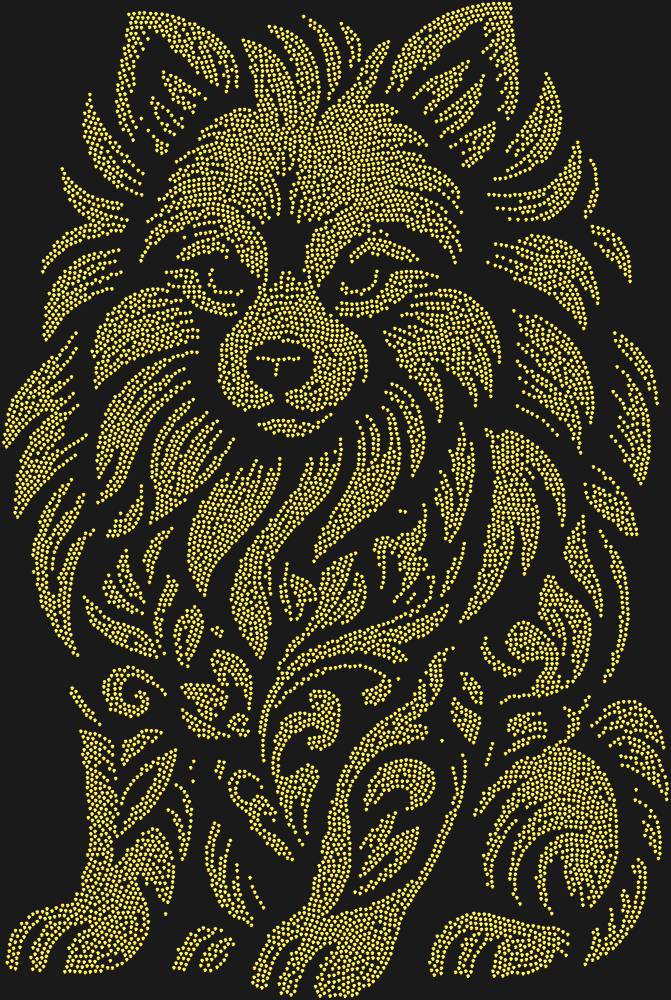 Трафарет Pomeranian Spitz — RHT_SPITZ1_SS12_GOLD