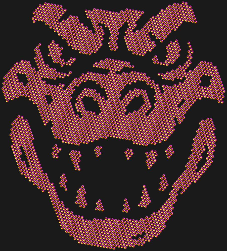 Трафарет Alligator head — RHT_CROCODILE1_SS10_RAINBOW