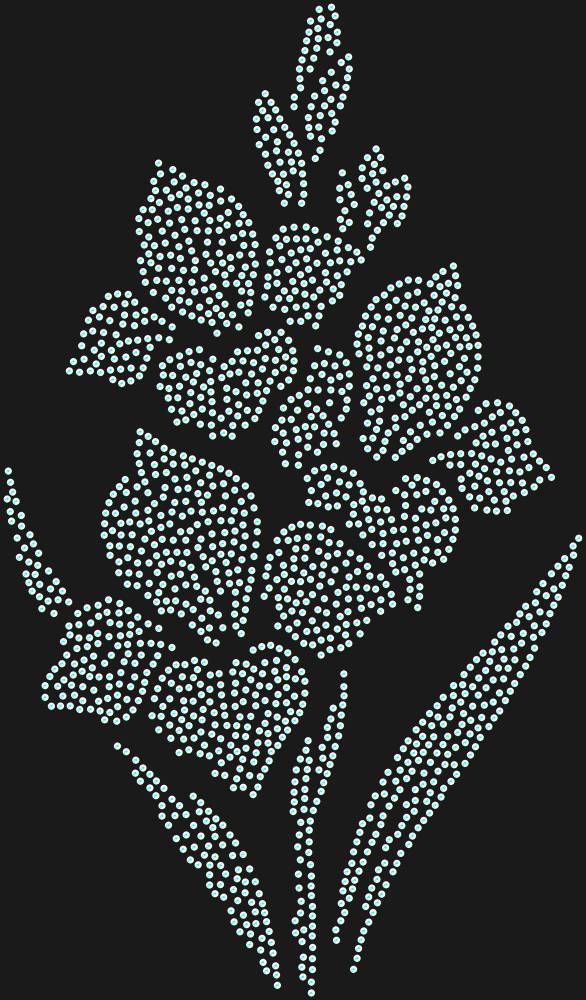 Трафарет Gladioli — RHT_GLADIOLUS1_SS10_CRYSTAL_AB_DMC