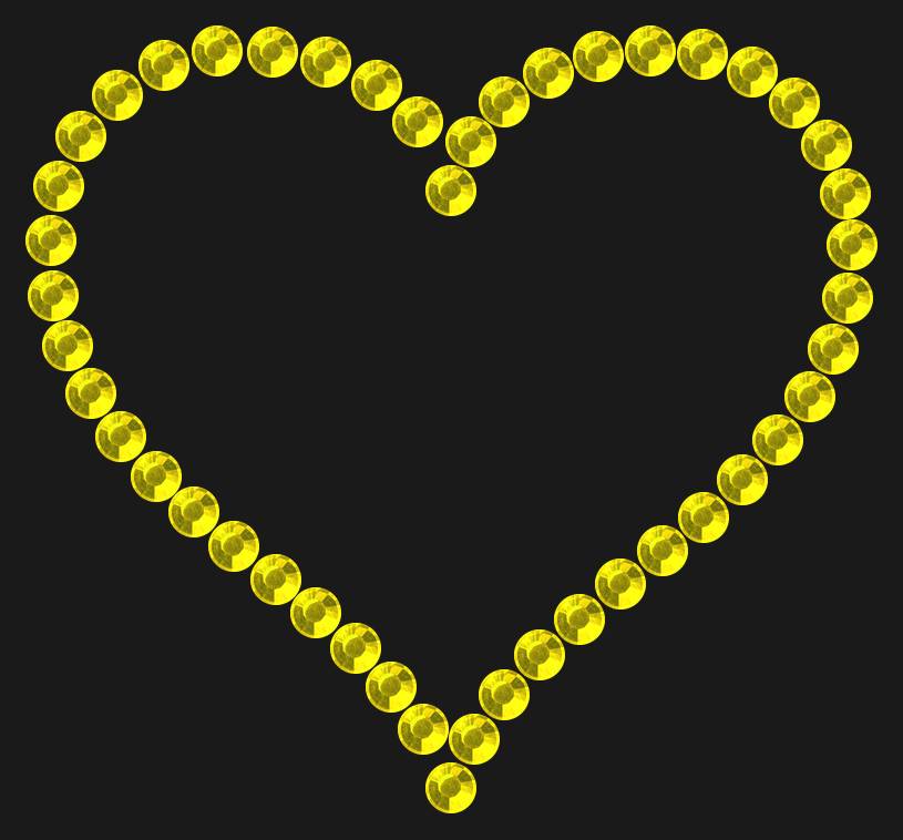 Трафарет Contoured heart — RHT_HEART6_SS16_CITRINE