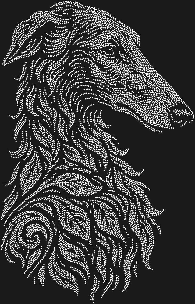 Трафарет Русская борзая — RHT_GREYHOUND1_SS12_CRYSTAL_CLEAR