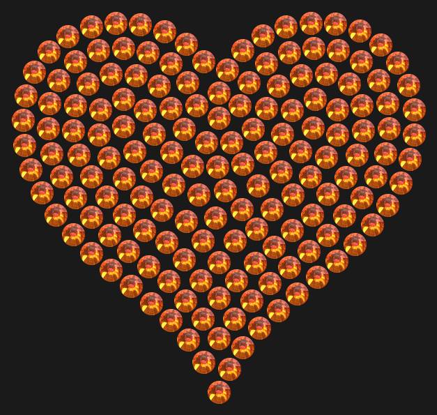 Трафарет Heart average — RHT_HEART2_SS10_RED_VOLCANO