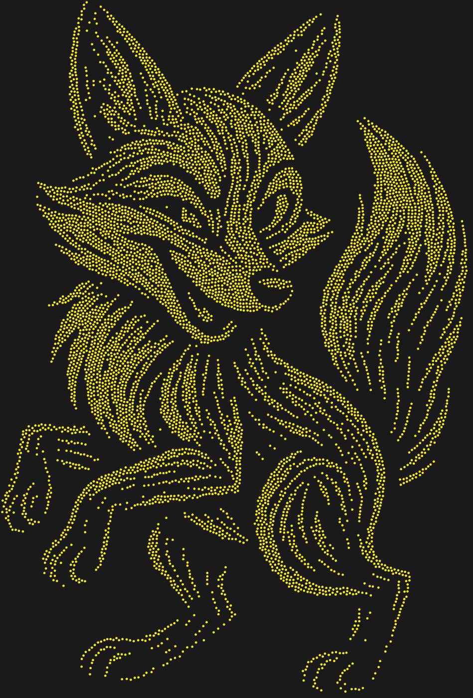Трафарет Игривая лиса — PLAYFULFOX1