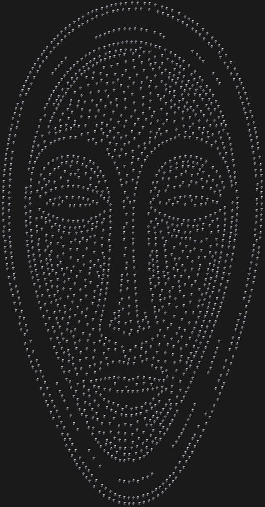 Трафарет African-style mask — RHT_AFRICANMASK1_SS10_JET_BLACK
