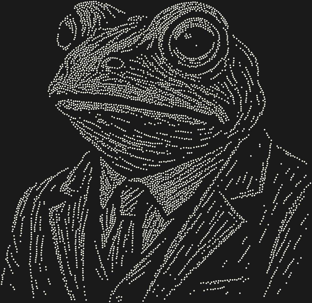Трафарет Лягушка в костюме — RHT_FROG3_SS20_CRYSTAL_AB
