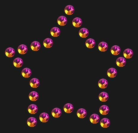 Трафарет Mini star contour — RHT_STAR4_SS10_RAINBOW