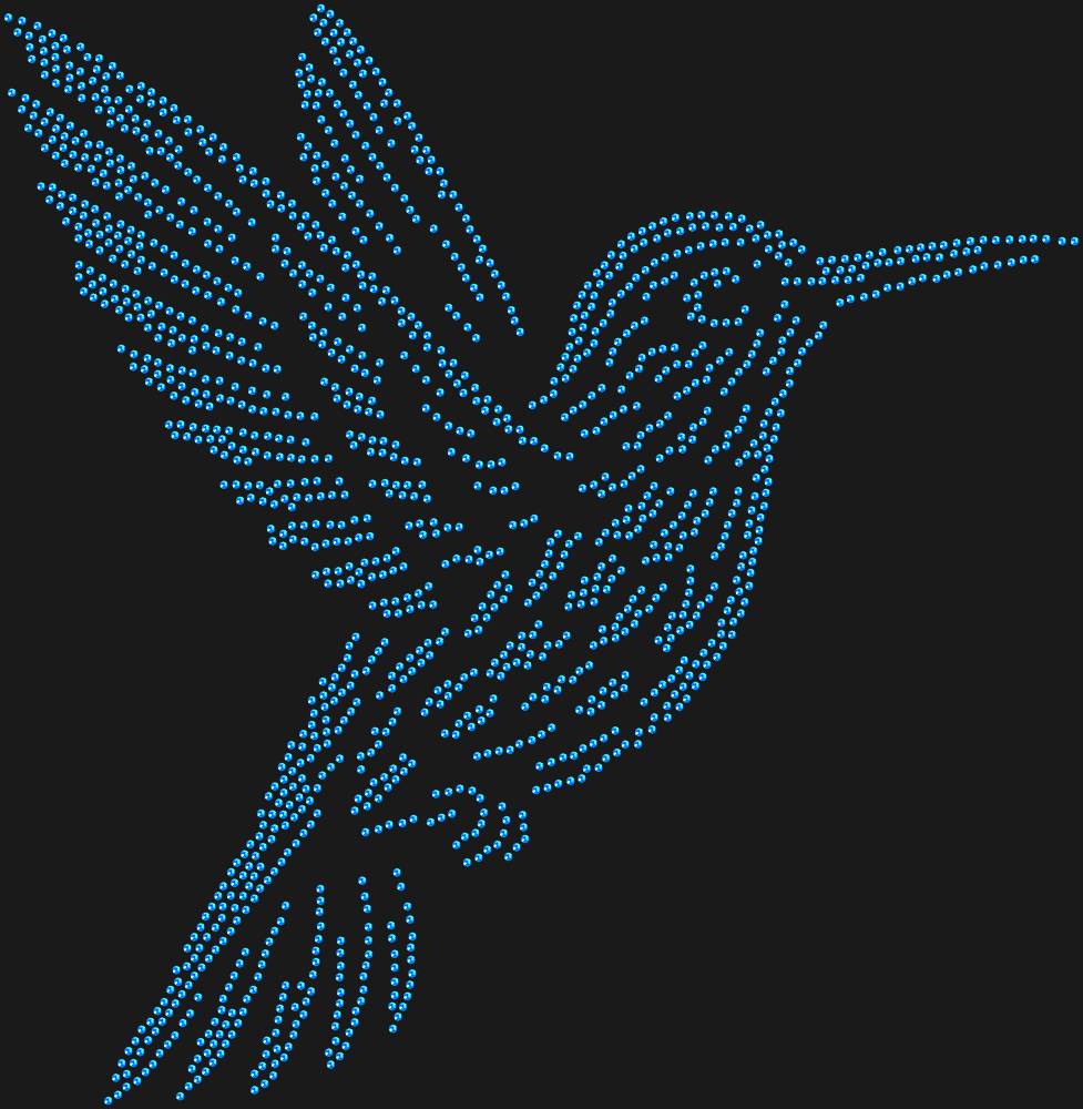 Трафарет Колибри — RHT_HUMMINGBIRD3_SS10_SAPPHIRE