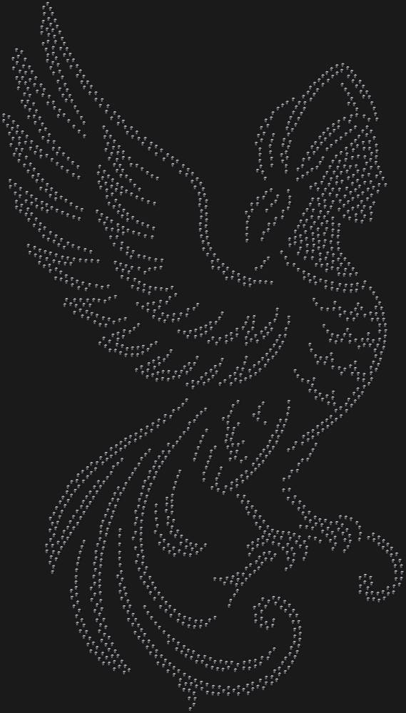 Трафарет Gamayun bird — RHT_GAMAYUN1_SS10_JET_BLACK