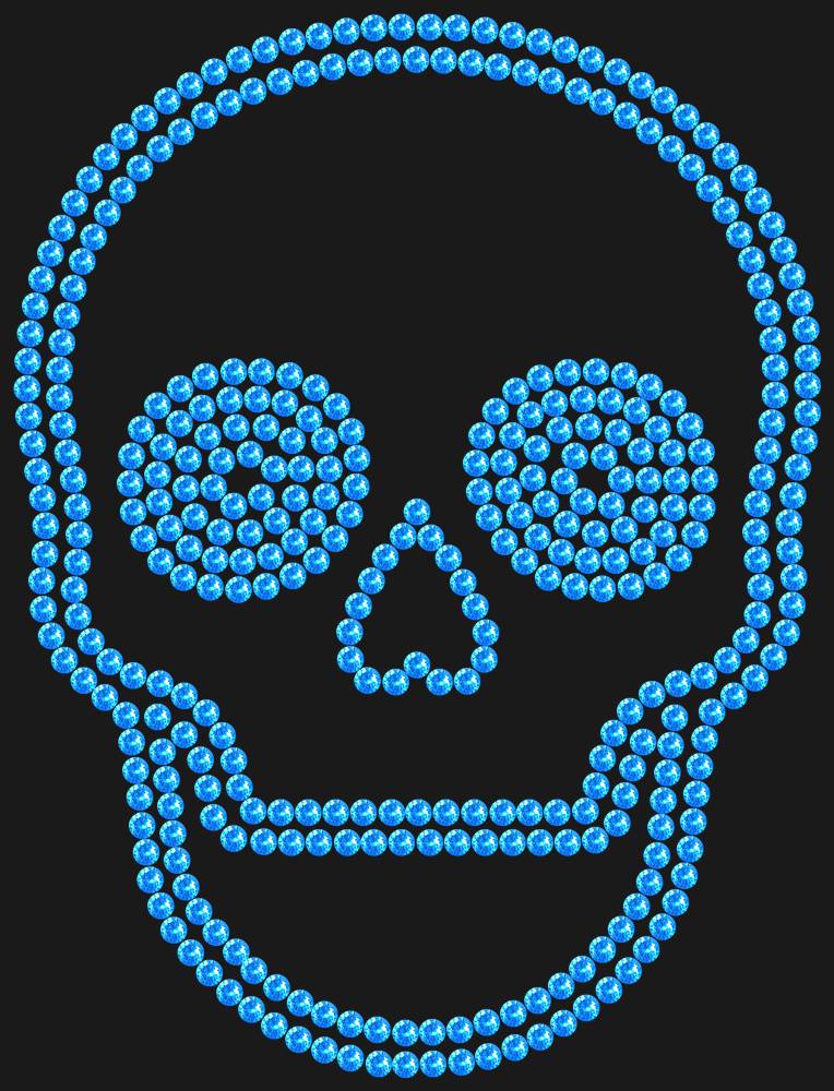 Трафарет Skull — RHT_SCULL2_SS10_LT_SAPPHIRE