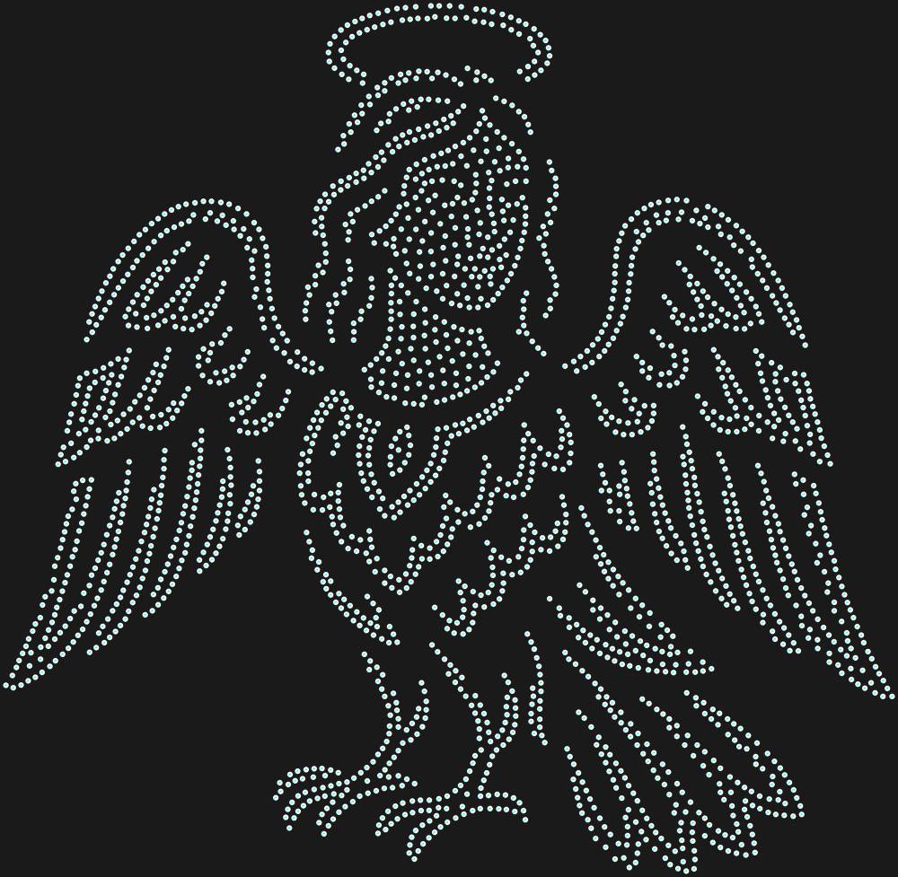 Трафарет Sirin (bird) — RHT_SIRIN1_SS6_CRYSTAL_AB_DMC