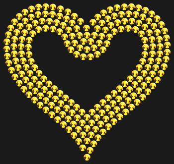 Diamond painting kit "Heart with Outline". 236 rhinestones. A concise yet expressive design for those who want to add a touch of romance to their look and a reminder of the warmest moments.