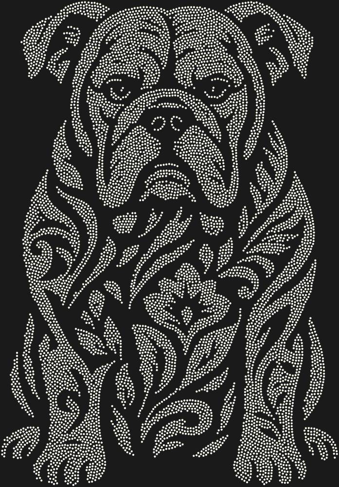 Трафарет Бульдог — RHT_BULLDOG1_SS3_CRYSTAL_AB