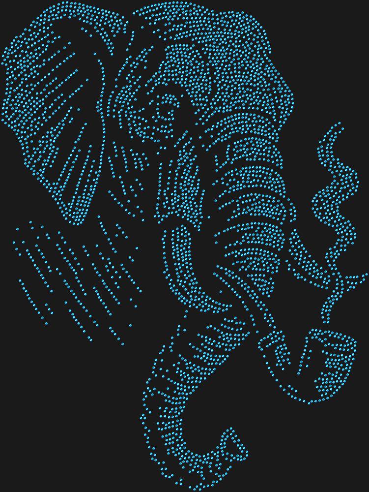 Трафарет Слон с трубкой — RHT_ELEPHANT2_SS16_SAPPHIRE