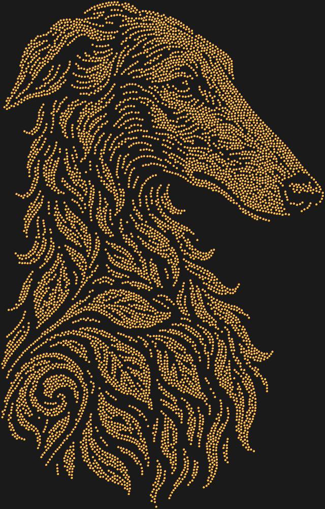 Трафарет Русская борзая — RHT_GREYHOUND1_SS10_RED_VOLCANO