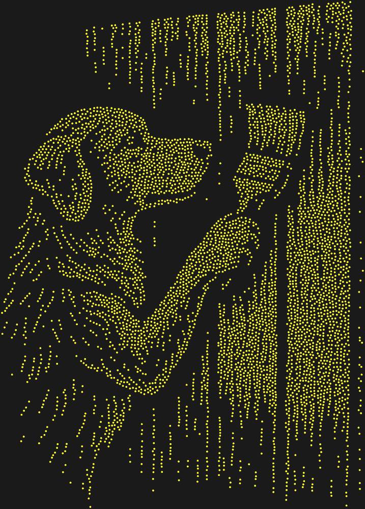 Трафарет Собака красит забор — RHT_DOG7_SS8_OLIVE