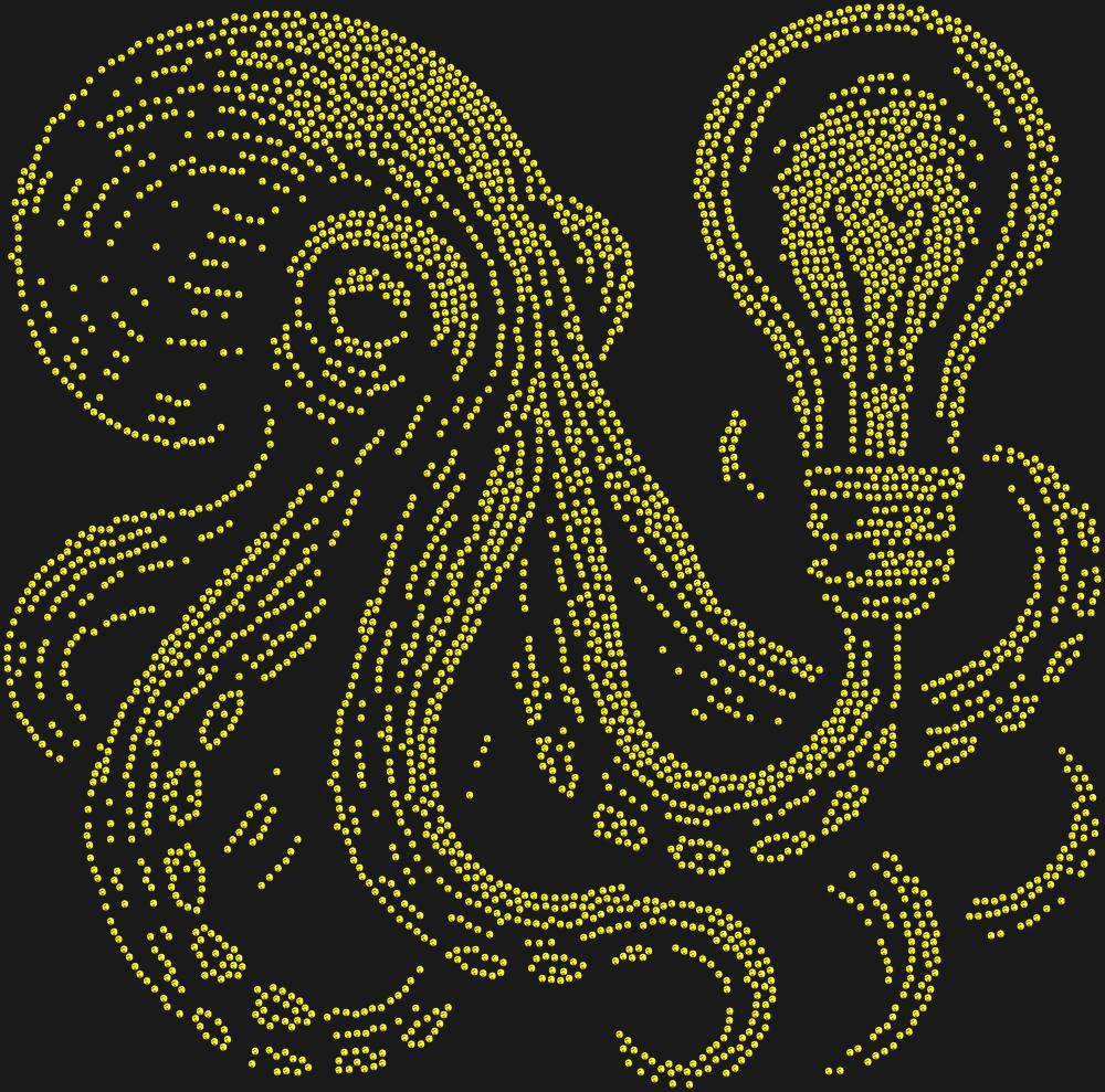 Трафарет Осьминог с лампой Эдисона — RHT_OCTOPUS1_SS10_OLIVE