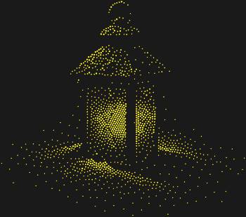 Рисунок из страз Одинокий фонарь в снегу, сияющий 1256 искрами, превратит ваш интерьер в заснеженную сказку, где каждый взгляд — это волшебство.