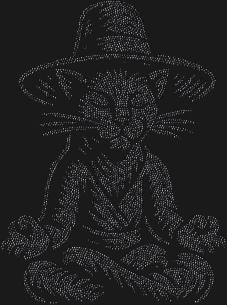 Трафарет Левитирующий кот в шляпе — RHT_CATMEDITATE1_SS3_JET_BLACK