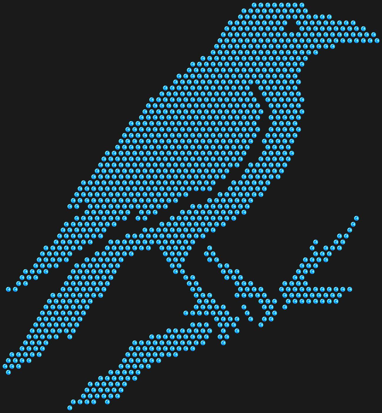 Трафарет Ворон на ветке — RAVENSILHOUETTE1