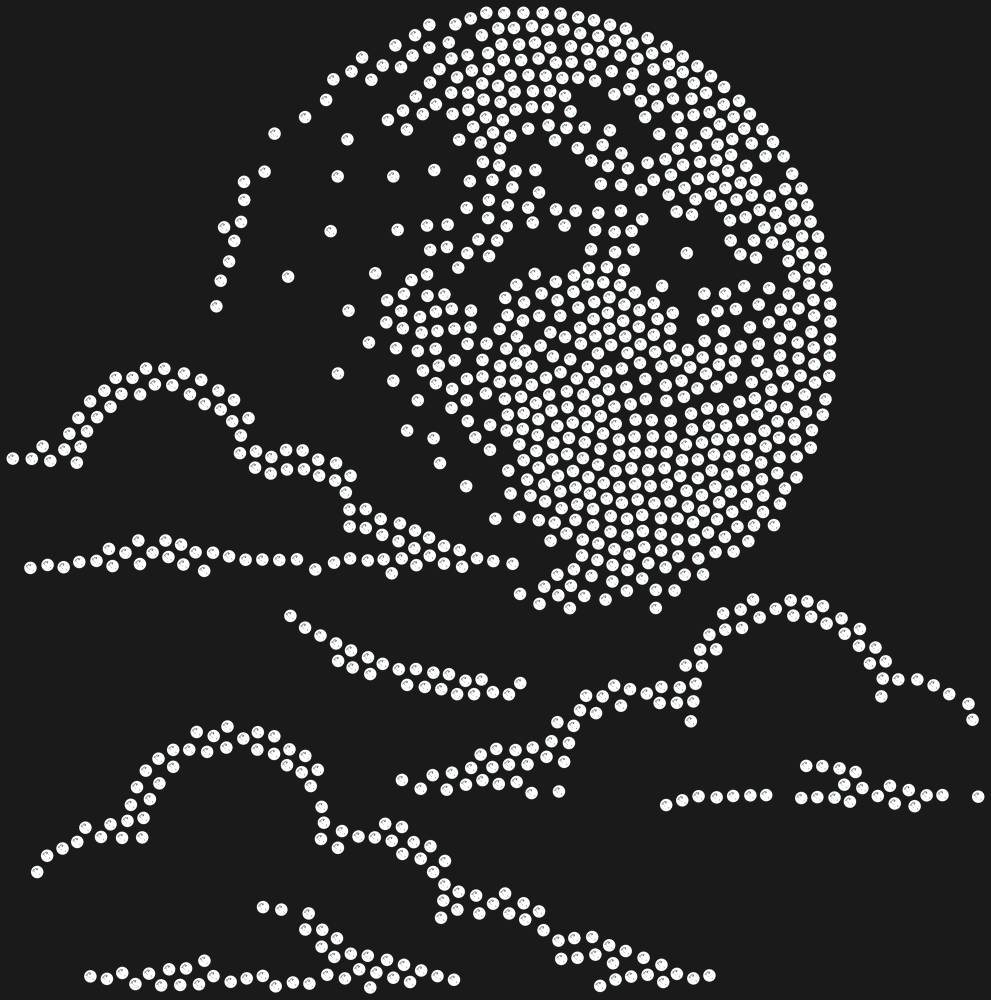 Трафарет Moon behind the clouds — RHT_MOON1_SS20_CRYSTAL_CLEAR