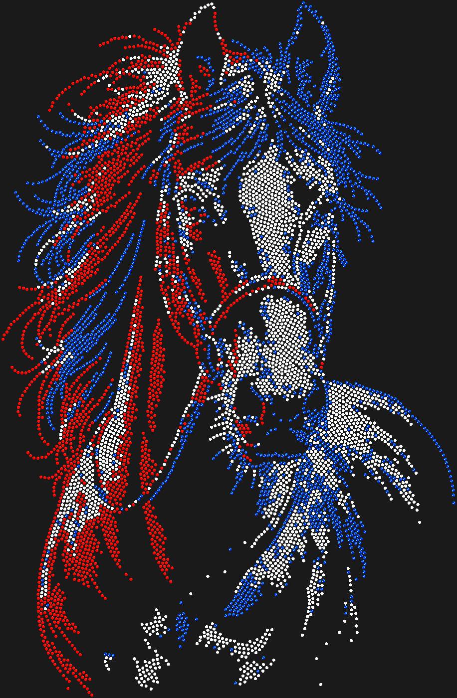 Трафарет Триколорная лошадка — TRICOLORHORSE1