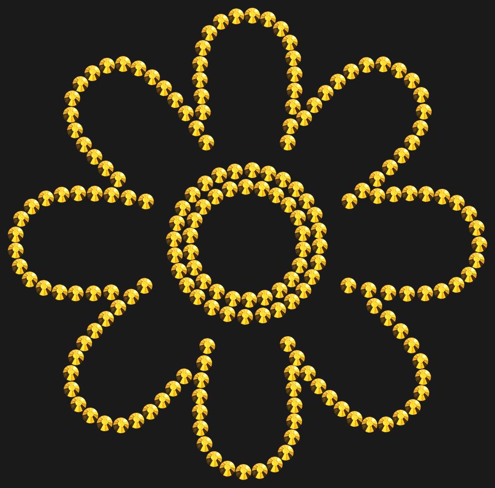 Трафарет Chamomile — RHT_FLOWER2_SS16_GOLD