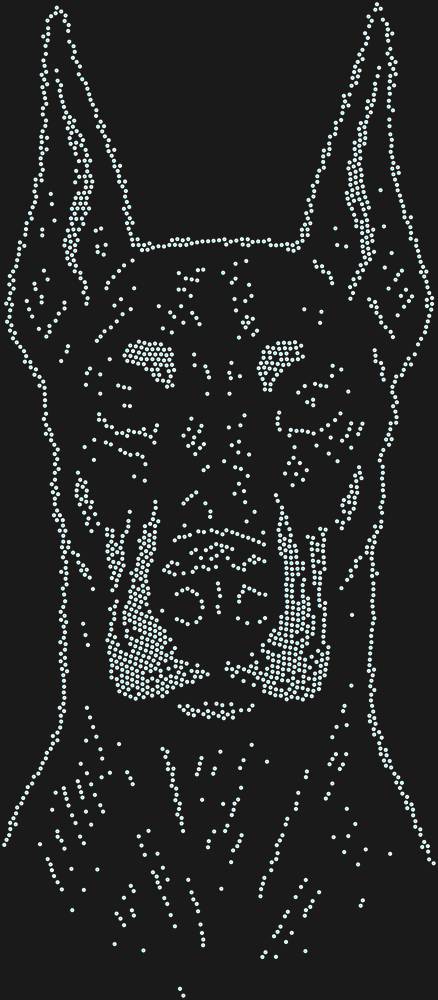 Трафарет Doberman — RHT_DOBERMAN1_SS6_CRYSTAL_AB_DMC