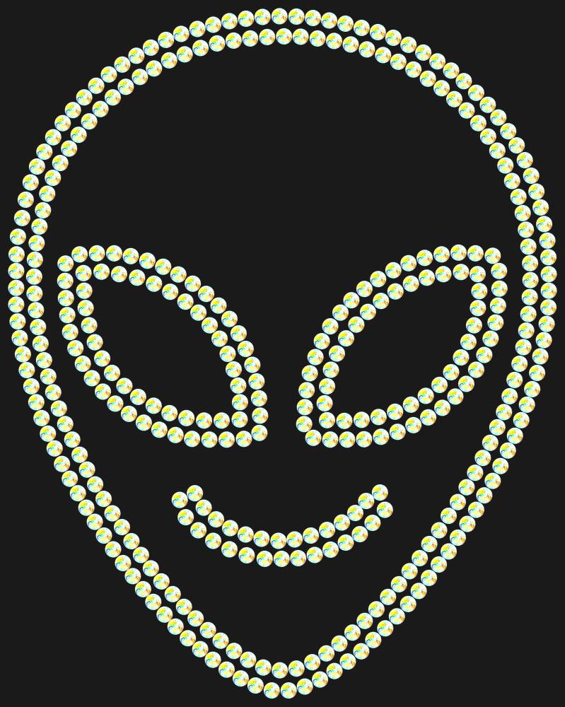Трафарет Cute alien — RHT_UFO2_SS16_CRYSTAL_AB
