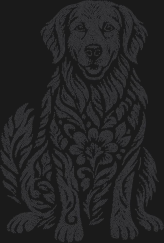 Трафарет Золотистый ретривер — RHT_GOLDENRETRIEVER1_SS8_JET_BLACK