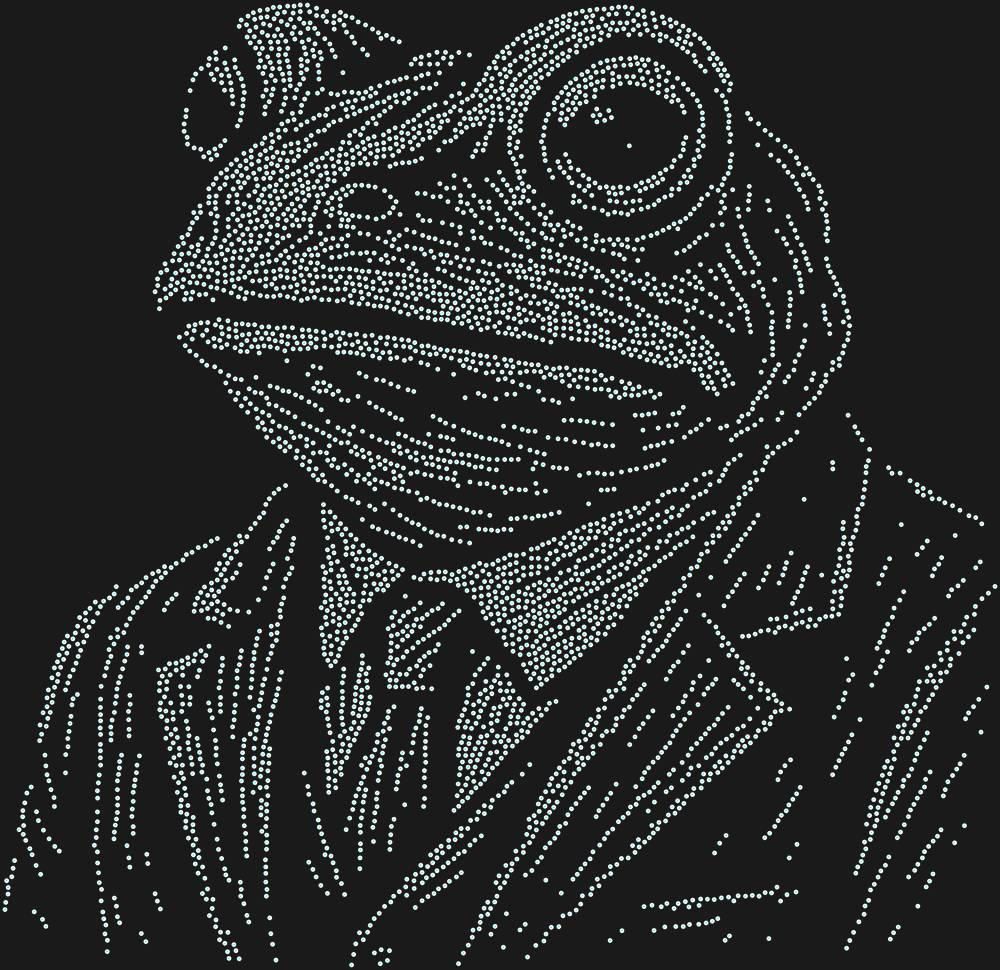 Трафарет Лягушка в костюме — RHT_FROG3_SS6_CRYSTAL_AB_DMC
