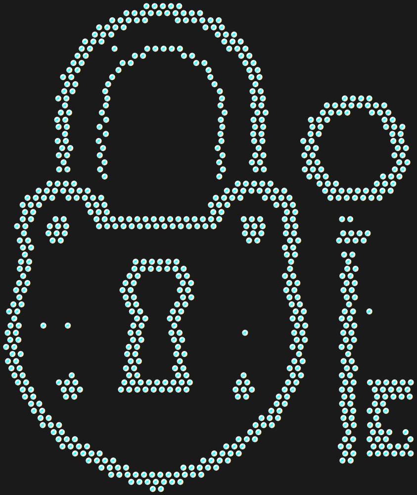 Трафарет Lock and key — RHT_LOCKKEY1_SS20_CRYSTAL_AB_DMC