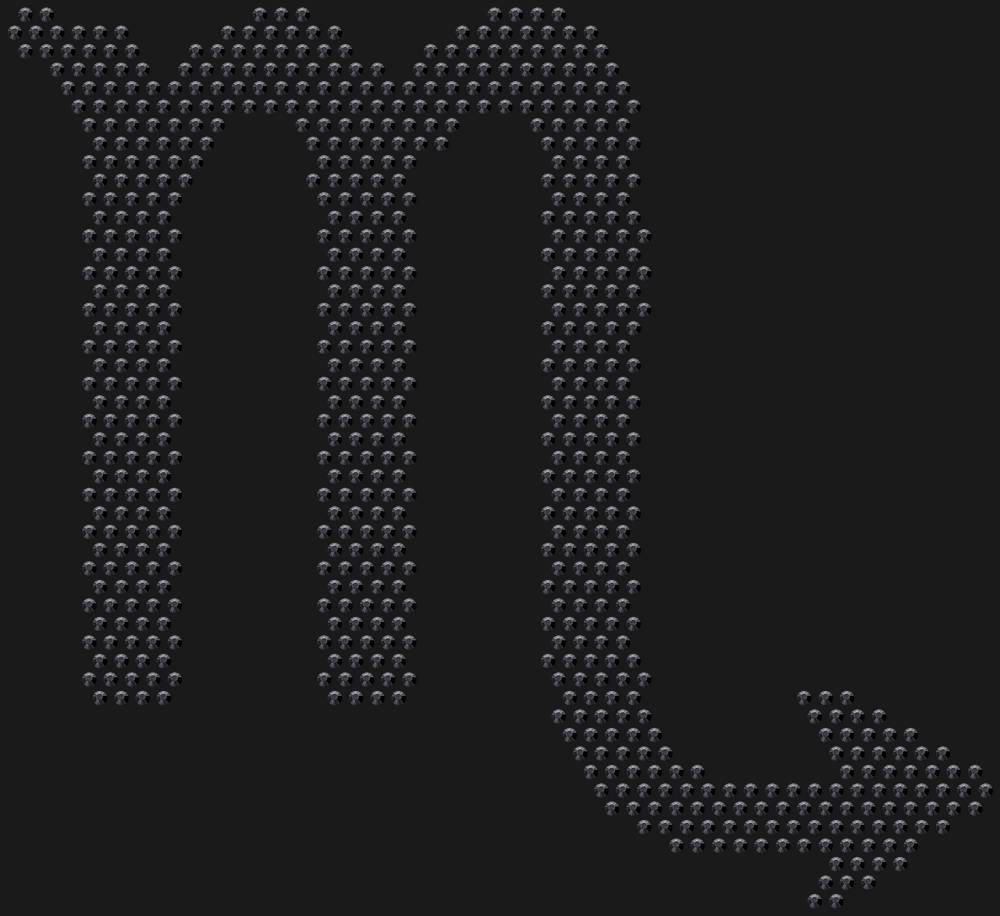 Трафарет Scorpio zodiac sign — RHT_ZODIACSCORPIO1_SS10_JET_BLACK
