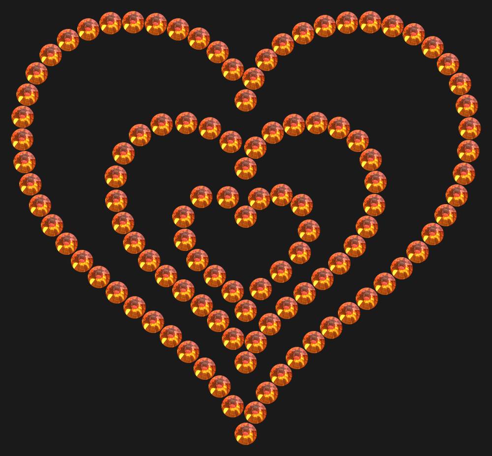 Трафарет Triple heart — RHT_HEART7_SS16_RED_VOLCANO