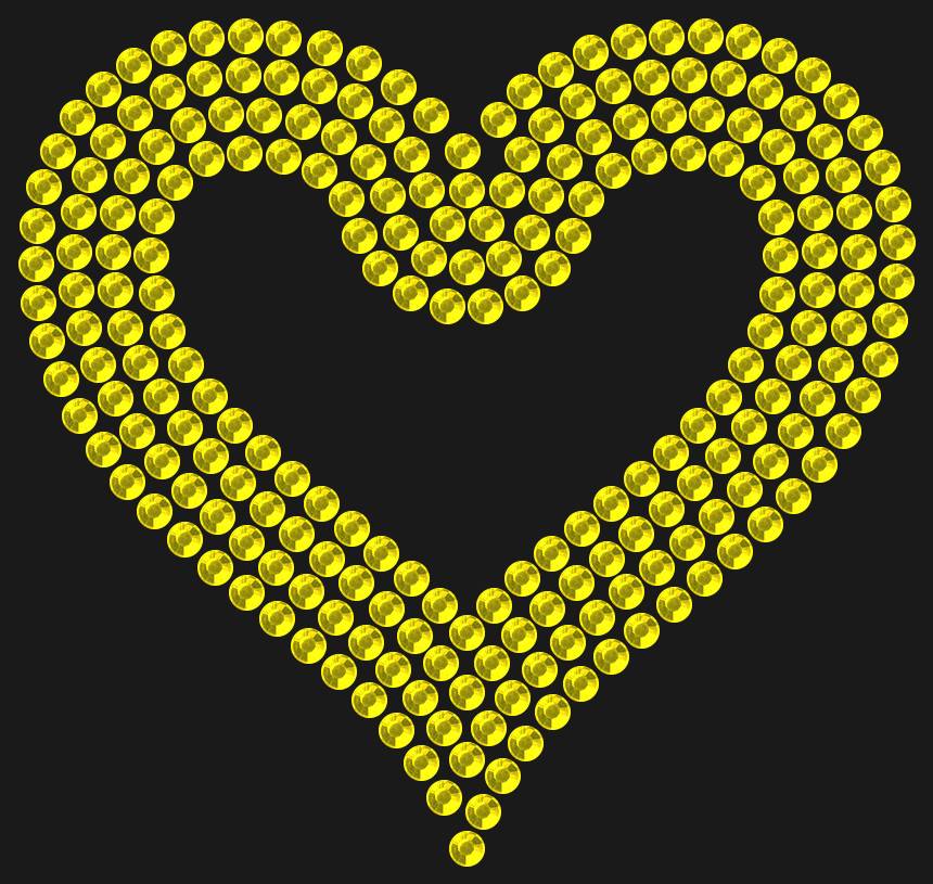 Трафарет Outline heart — RHT_HEART3_SS10_CITRINE