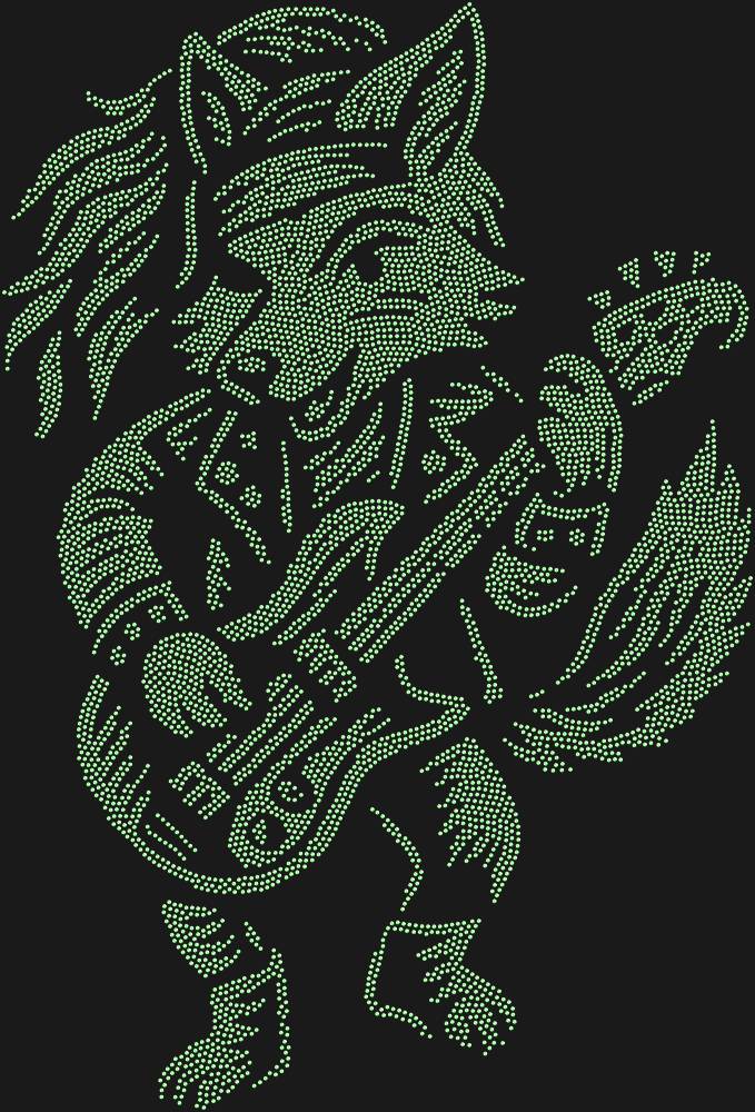 Трафарет Rocker Fox — RHT_FOXROCKER1_SS5_LT_PERIDOT