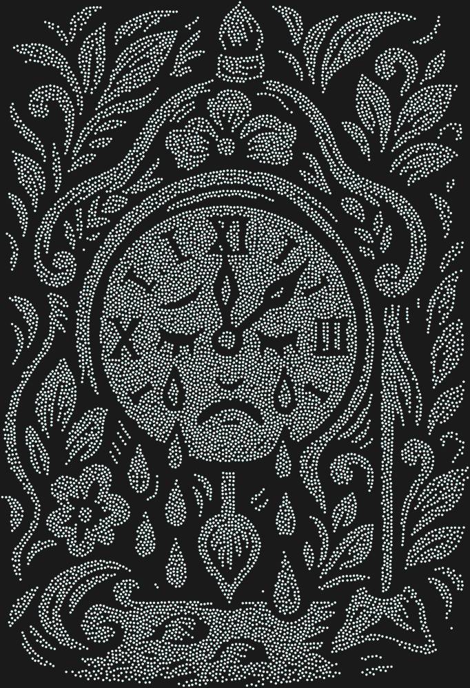Трафарет The clock that could cry — RHT_CRYINGCLOCK1_SS12_CRYSTAL_AB_DMC