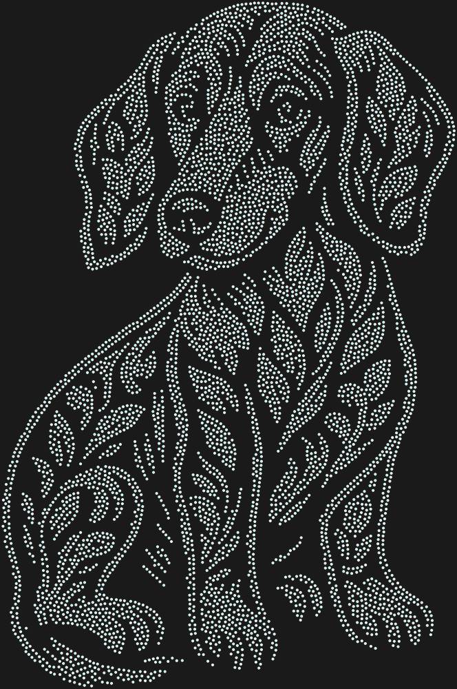 Трафарет Щенок таксы — RHT_DACHSHUNDPUPPY1_SS3_CRYSTAL_AB_DMC