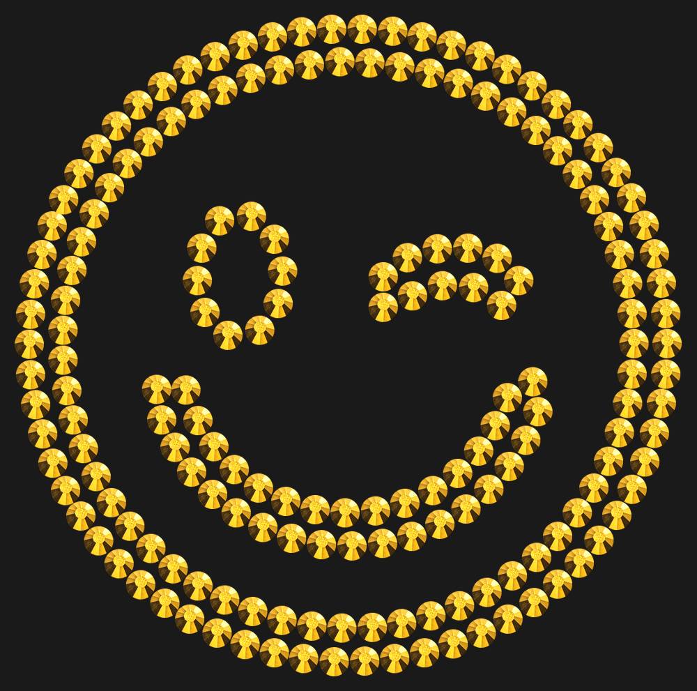 Трафарет Winking emoji — RHT_SMILE2_SS16_GOLD