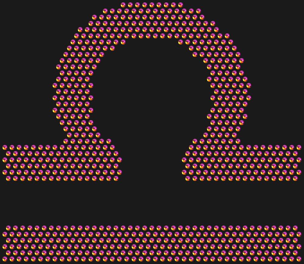 Трафарет Libra zodiac sign — RHT_ZODIACLIBRA1_SS16_RAINBOW