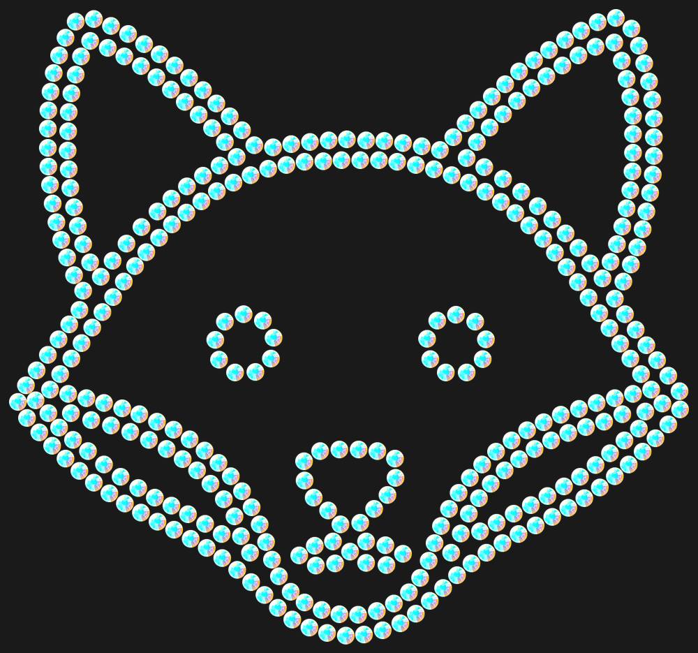 Трафарет Fox — RHT_FOX1_SS10_CRYSTAL_AB_DMC