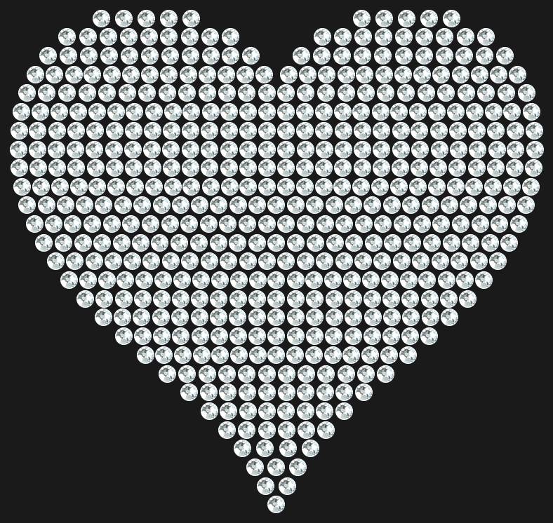 Трафарет A big heart — RHT_HEART4_SS6_CRYSTAL_CLEAR