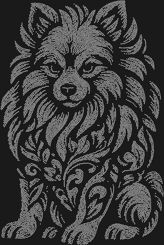 Трафарет Pomeranian Spitz — RHT_SPITZ1_SS3_CRYSTAL_CLEAR